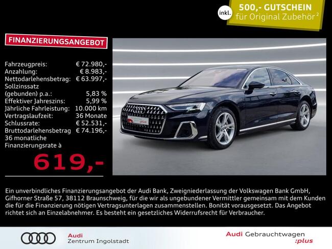 Audi A8 50 TDI qu HD-MATRIX Pano STHZG HuD B&O ACC - Bild 1