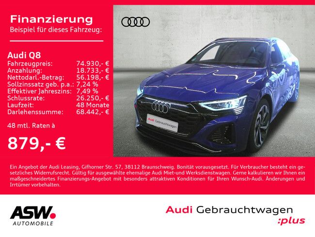 Audi Q8 Sportback Sline 55 e-tron quattr Navi Matrix HUD SHZ RFK VC// SOFORT VERFÜGBAR!!!! - Bild 1