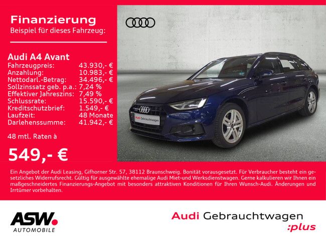 Audi A4 Avant advanced 40TDI quattro Navi LED RFK ACC VC SHZ // Sofort Verfügbar - Bild 1