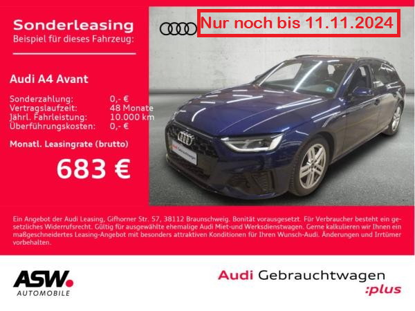 Audi A4 Avant Sline 40TDI quattro Navi LED RFK ACC SHZ VC // Sofort Verfügbar - Bild 1