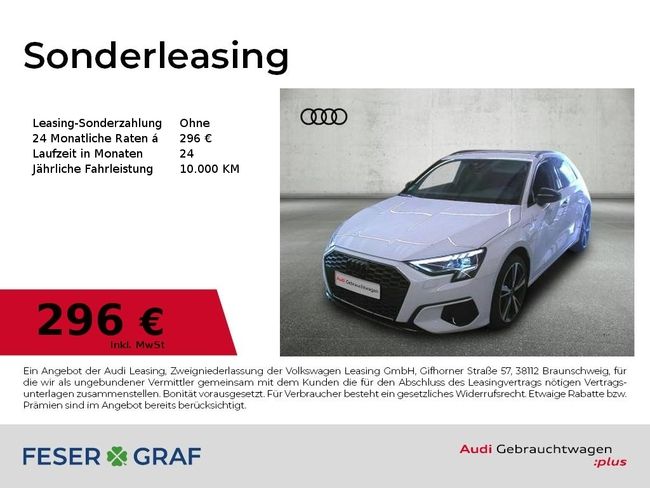 Audi A3 Sportback 40 TFSI e LED/AHK/Optik-Schwarz/B&O - Bild 1