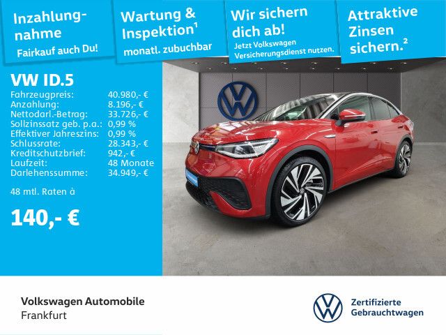 Volkswagen ID.5 Pro Performance Navi AHK LED Heckleuchten Sitzheizung Leichtmetallfelgen Perfo