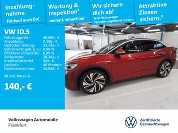 Volkswagen ID.5 Pro Performance Navi AHK LED Heckleuchten Sitzheizung Leichtmetallfelgen Perfo