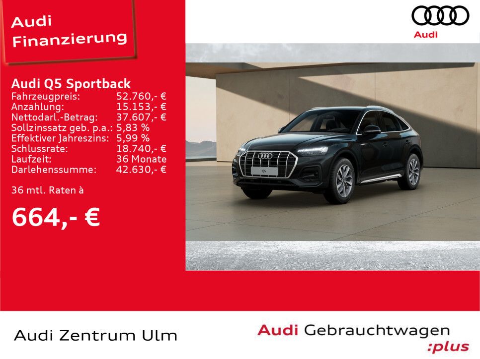 Audi Q5 Sportback advanced 40 TFSI qu. S tronic MATRIX NAV+ AHK HUD