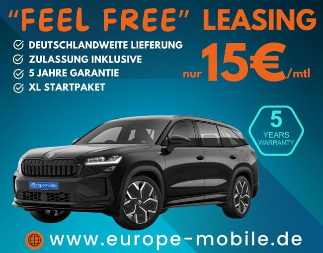 Skoda Kodiaq Sportline 2025 2.0 TDI DSG 4x4 142 kW (UVP 62.790€ /KW4/25) PANO/MATRIX/7-Sitz/NAV/4J-G./AHK/UVM.. - Bild 1