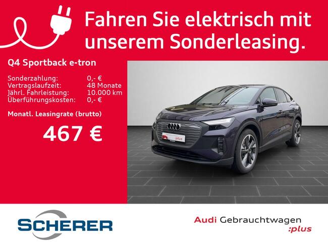 Audi Q4 e-tron Sportback 45 AHK WÄRMEPUMPE NAVI - Bild 1