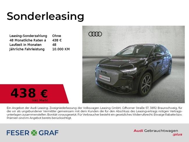 Audi Q4 e-tron Q4 Sportback 45 e-tron Vir.Cockpit/Navi/LED/AHK/ - Bild 1