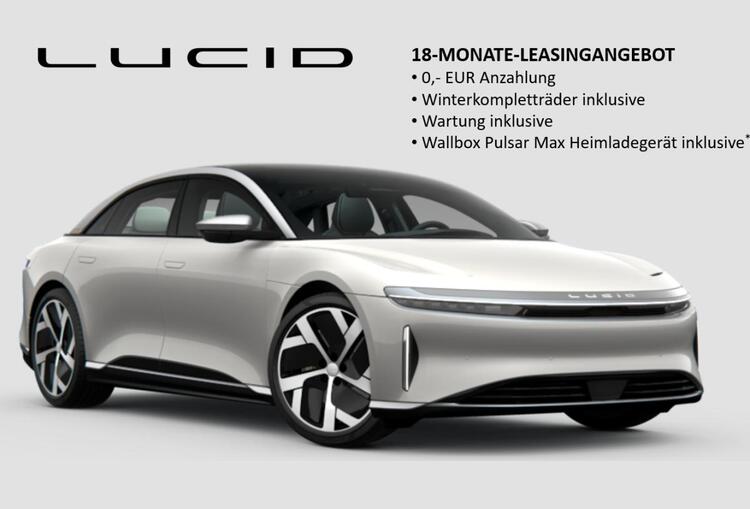 Lucid Air DREAM Range: ÜFK enthalten | Wartung enthalten | inkl. Winterräder & Wallbox