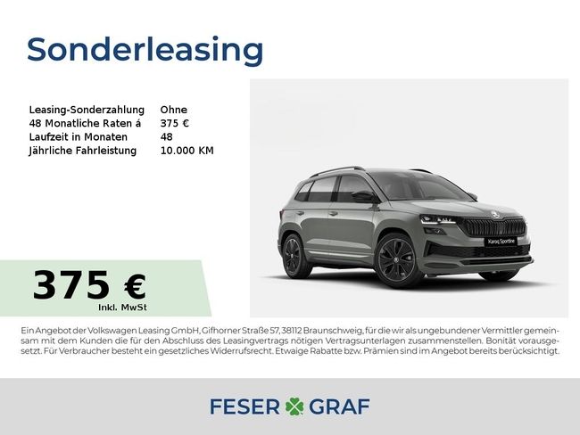 Skoda Karoq Sportline 2,0 TDI KESSY*AHK*E.HECK*SZH4x* - Bild 1