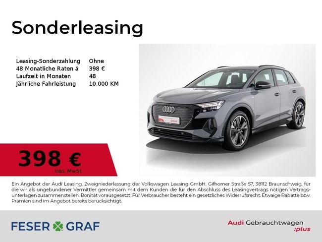 Audi Q4 e-tron Q4 35 e-tron S line/Matrix/Navi/Alu20/Optik Schw - Bild 1