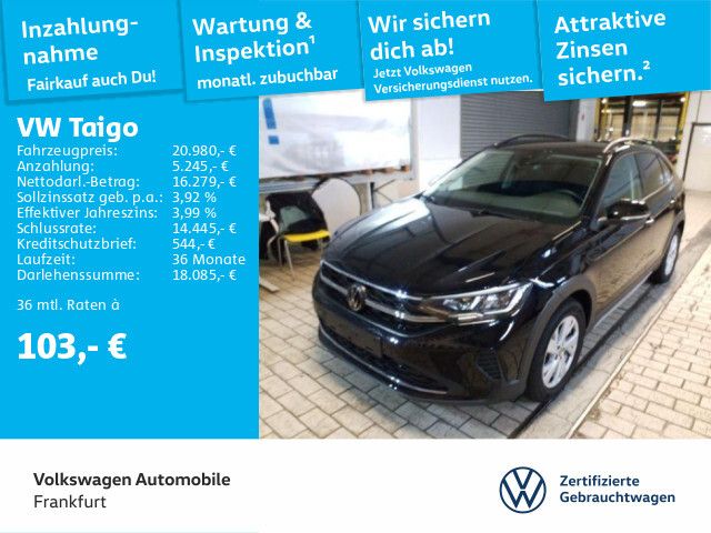 Volkswagen Taigo 1.0 TSI Life FrontAssist LaneAssist DAB+ LED cs13mv