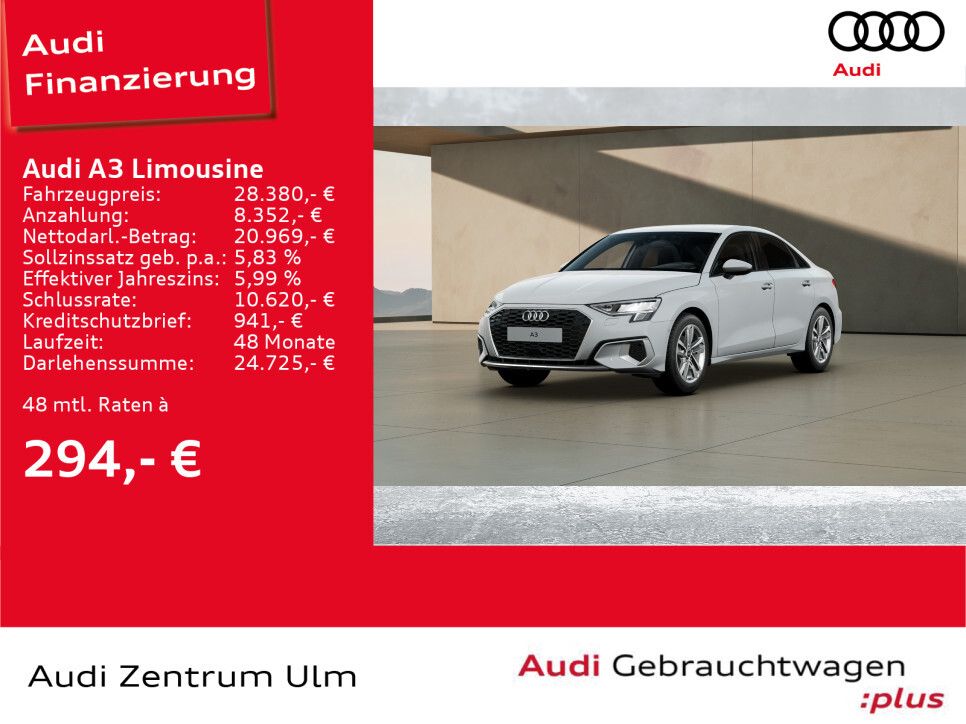 Audi A3 Limousine advanced 30 TFSI S tr. AHK BUSINESS