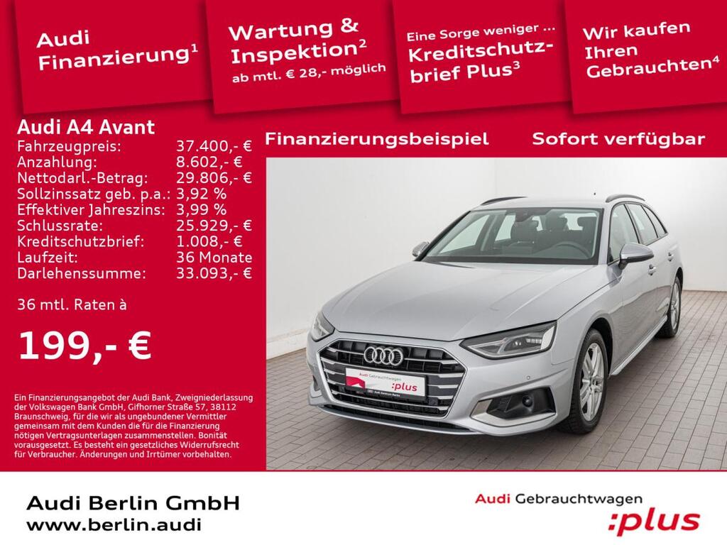 Audi A4 Avant Advanced 40 TDI S tr. RFK LED NAVI VIRTUAL