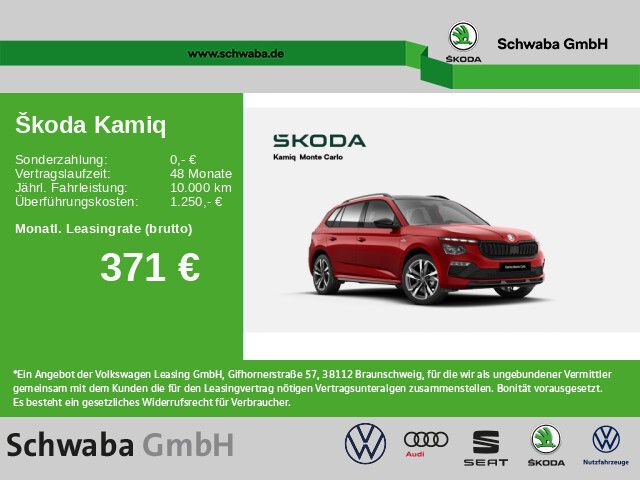 Skoda Kamiq Monte Carlo 1,5 TSI *AHK*PANO*MATRIX*ACC*