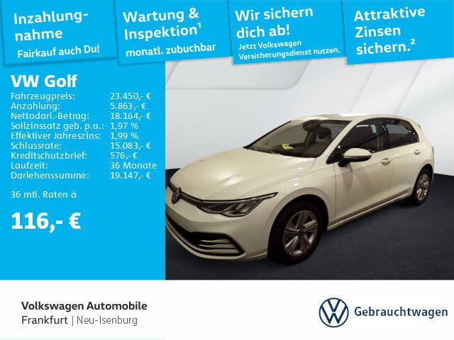 Volkswagen Golf VIII 2.0 TDI Life Navi FrontAssist DAB+ LED CD132X